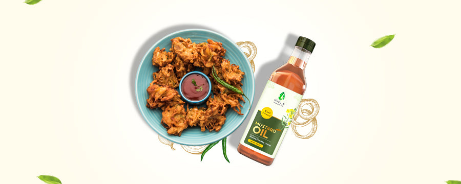 Crispy onion pakoda recipe with mustard oil