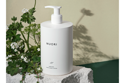 Sulfate and paraben free shower gel of the brand Nuori