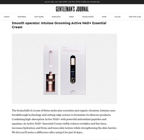 Intuisse featured in Gentlemans Journal