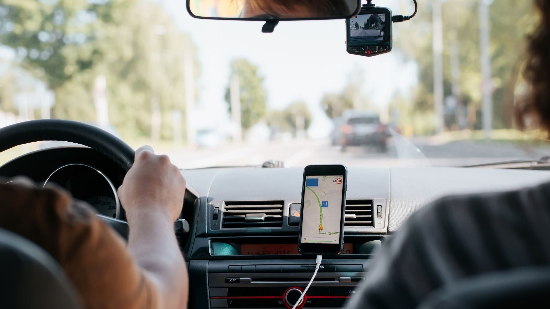 phone mount within vehicle