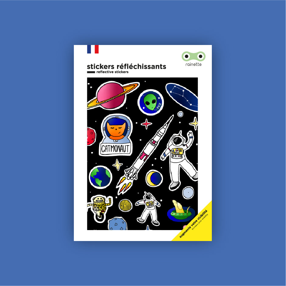 18 stickers rétro-réfléchissants - Étoiles - Résistants et