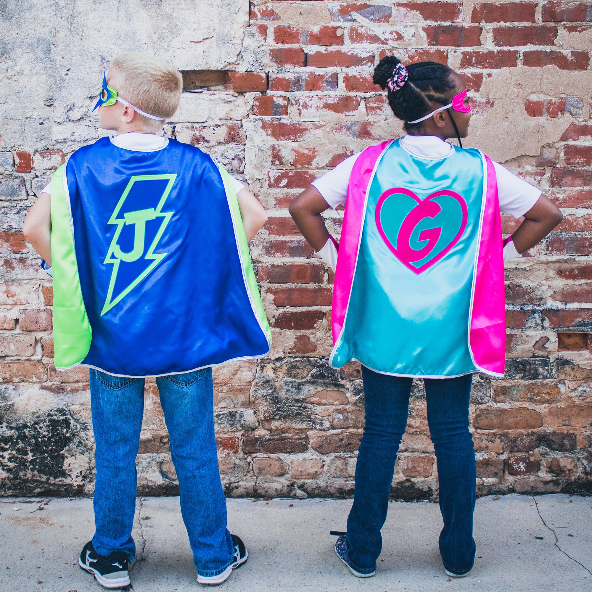 monogrammed superhero capes