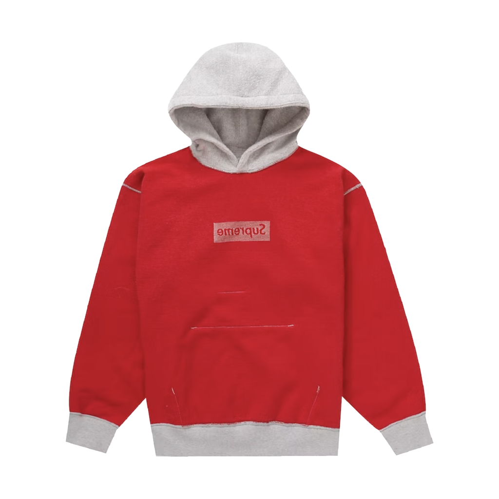 Inside Out Box Logo Hooded Sweatshirt Heather Grey – Manzoni Kicks