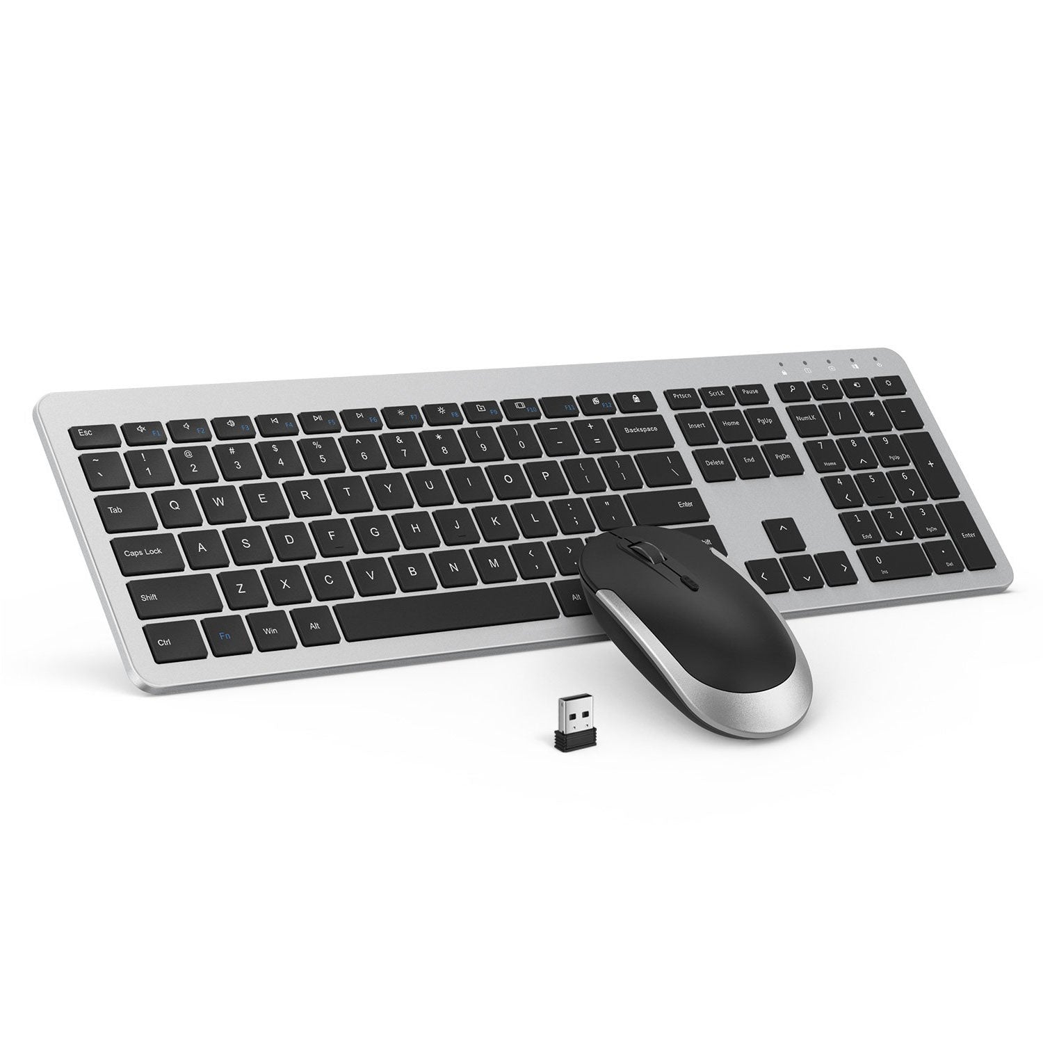 black mouse white keyboard