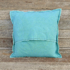 plant-dyed organic cotton/hemp pillow: tree/green