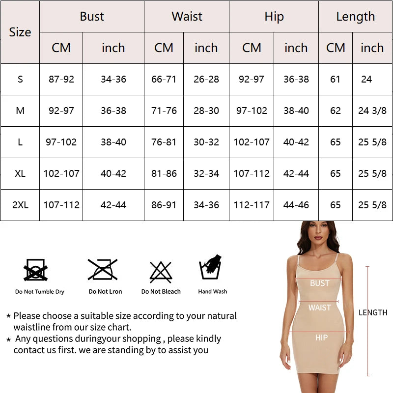 Firm Control Slip Size Chart