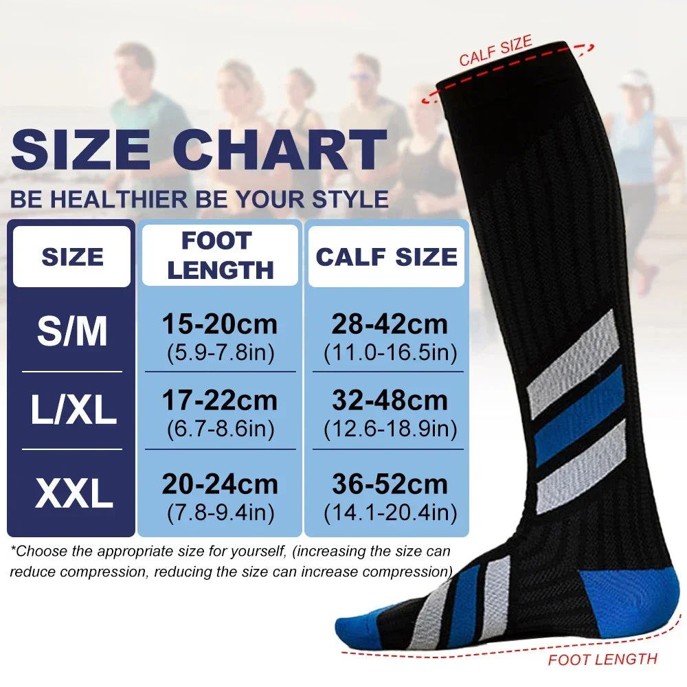 Flight Compression Socks size chart