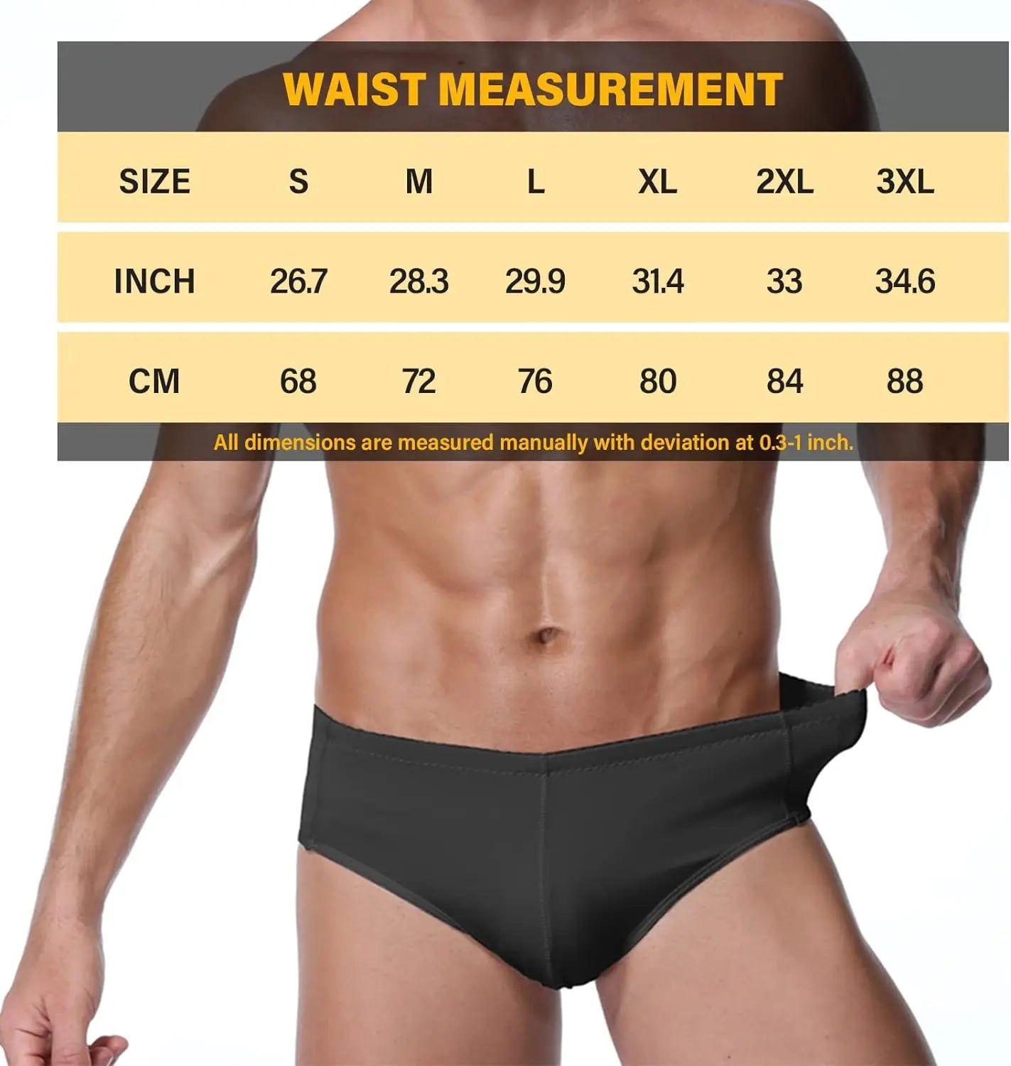 Men's Invisible Butt Lifter Size Chart