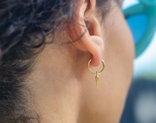 Safety Pin Hoop Earrings, Kris Nations