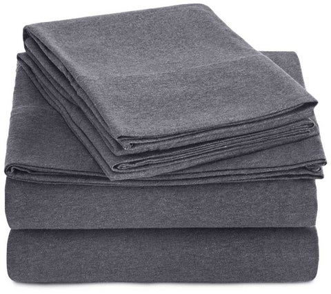 Amazon Basics Heather Jersey Sheet Set