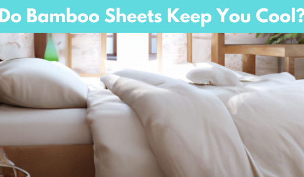 White bamboo sheets over the bed with pillow