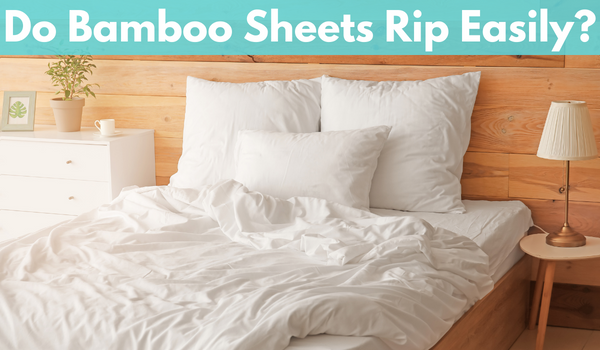 white color pillows over the bamboo sheets.