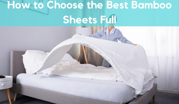A lady decoring her bed by choosing best bamboo sheets full