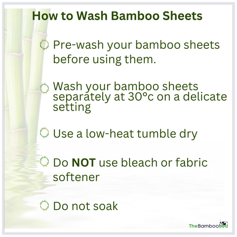how to wash bamboo sheets