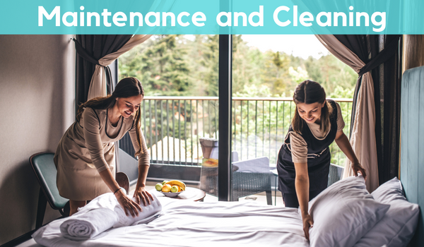 2 ladies cleaning the bamboo bed sheet for proper maintenance to use next time