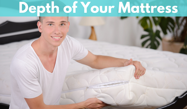 A bamboo bed sheet lover measuring his bed mattress depth