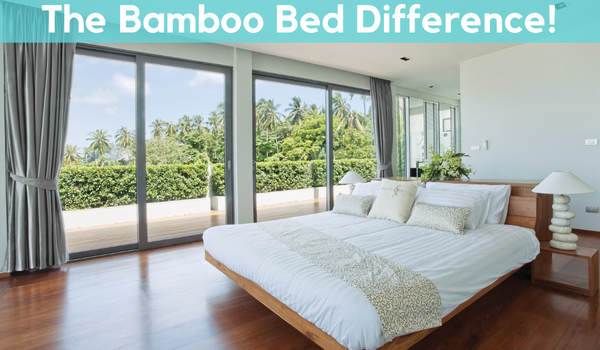 premium quality bamboo bed with a great view from the window