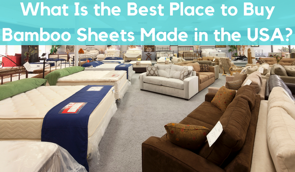 Different types and colors of bamboo bed sheets in a bedding store of USA