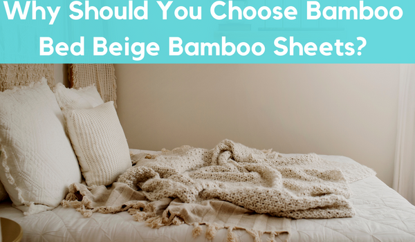 Best quality bamboo beige sheets covering whole bed with a couple of white pillow.
