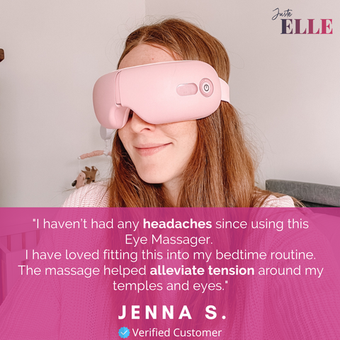 JusteELLE Smart Eye Massager for Headaches, Migraines and Dark Circles