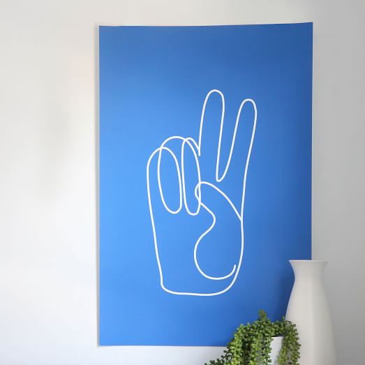 hand drawn peace hand