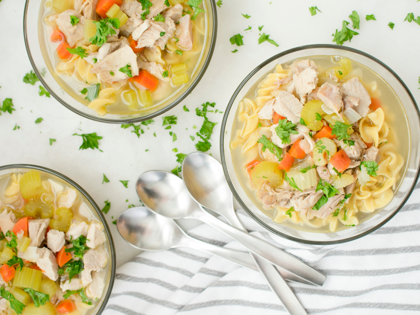 Noodle, Turkey and Vegetable Soup