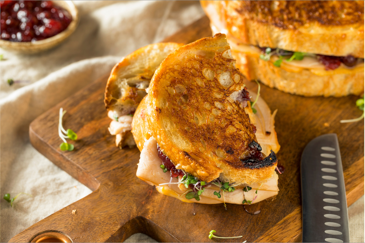 Grilled Cheese with Turkey and Cranberries