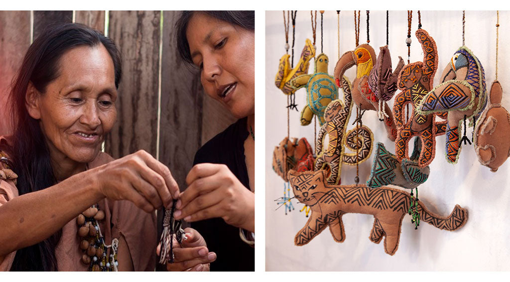 Südamerikanische Handwerkskunst aus dem Amazonasgebiet