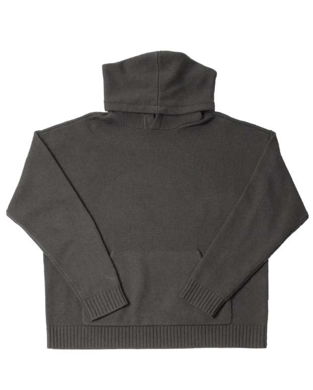 Hidden NY Cashmere Blend Knit Hoodie Grey