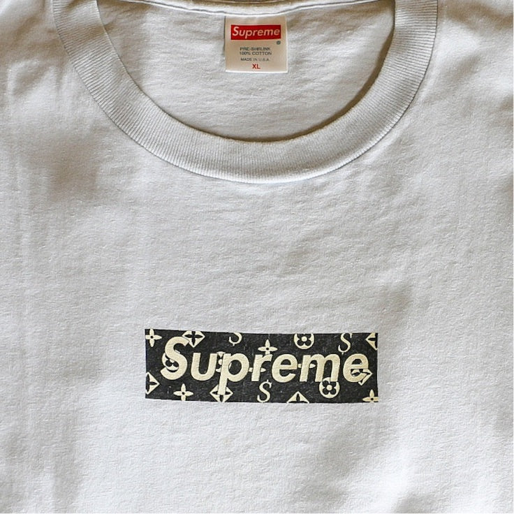 Red cotton knitwear & sweatshirt box logo Louis Vuitton x Supreme Red size  S International in Cotton - 15844139