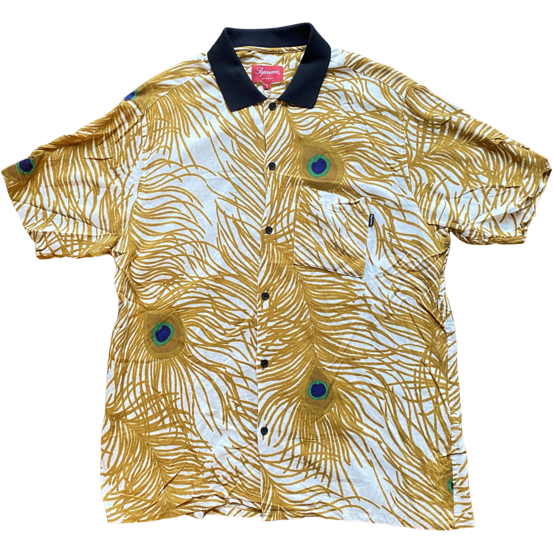 2022年5月新作下旬 SUPREME 16SS Peacock rayon Shirt XL 孔雀