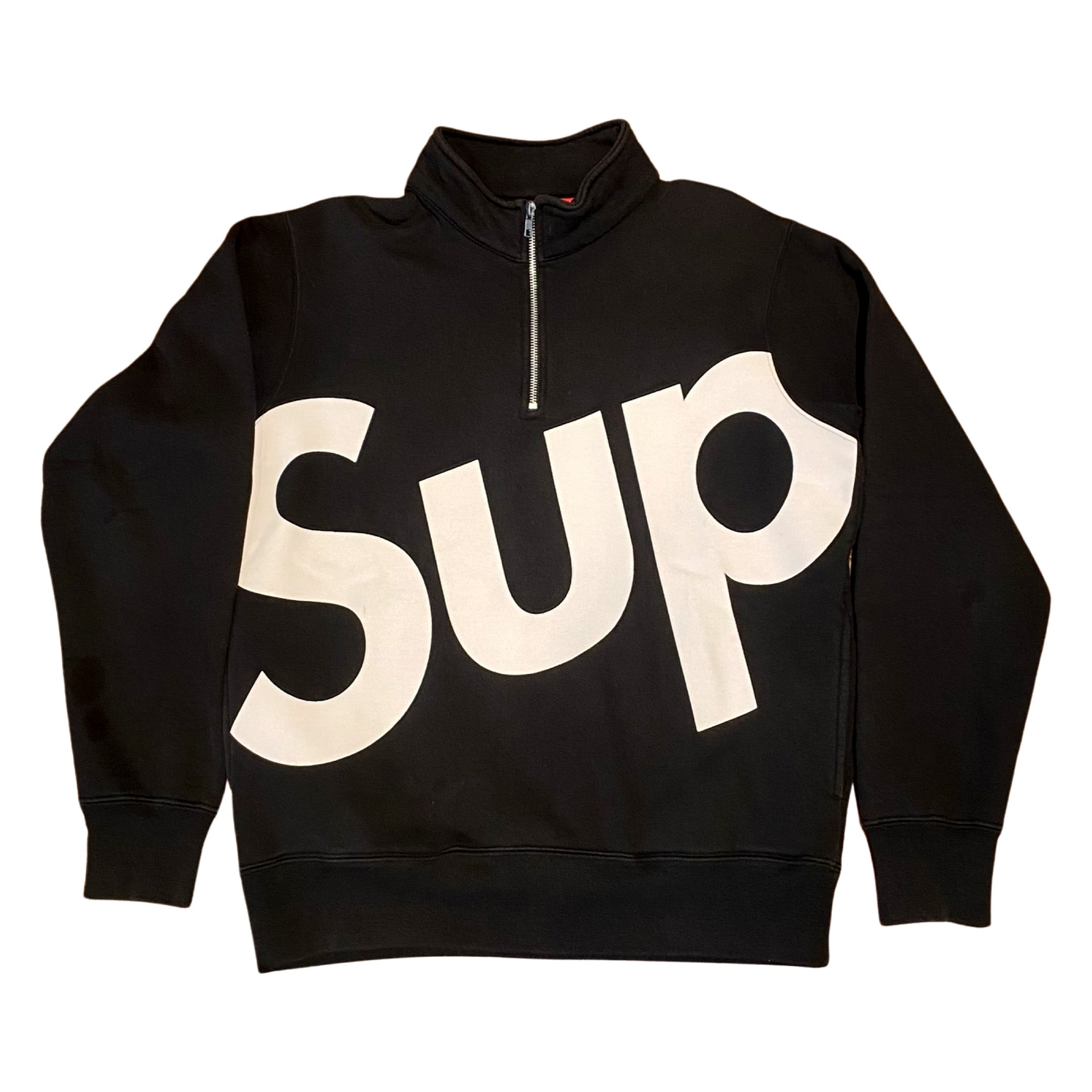 supreme ハーフジップ スウェット クルーネック パーカー