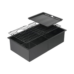 Abey Piazza Double Square Bowl Black Pearl - Default Title