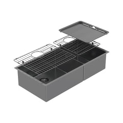 Abey Piazza One & 3-4 Square Bowl Black Pearl - Default Title