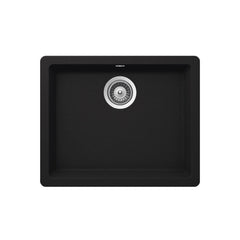 Abey SCHOCK Quadro Large Topmount-Undermount Single Bowl Sink - Onyx - Default Title