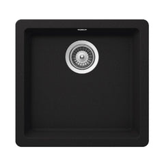 Abey SCHOCK Quadro Topmount-Undermount Single Bowl Sink - Onyx - Default Title