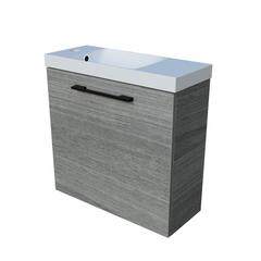 Timberline Ollie Wall Hung Vanity with Nano Polymarble Top & Basin 550mm - 550mm Left Offset