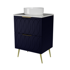 Timberline Sutherland House Deco Freestanding Vanity 600mm - 600mm Single Bowl