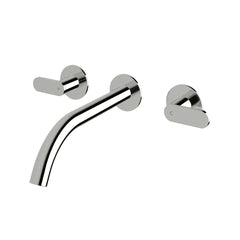 Sussex Duet 200 Wall Bath Tap Set - Chrome - Default Title