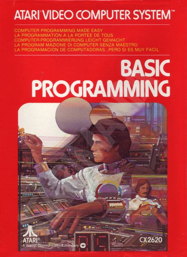 BASIC Programming Reproduction Box and Manual for Atari 2600