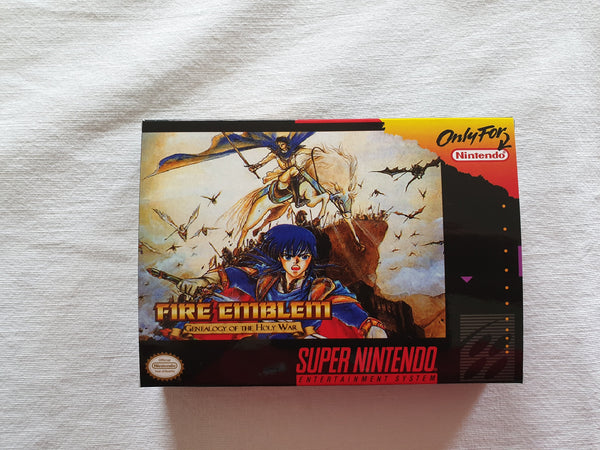 Fire Emblem Genealogy Of The Holy War SNES Super NES - Box With Insert - Top Quality