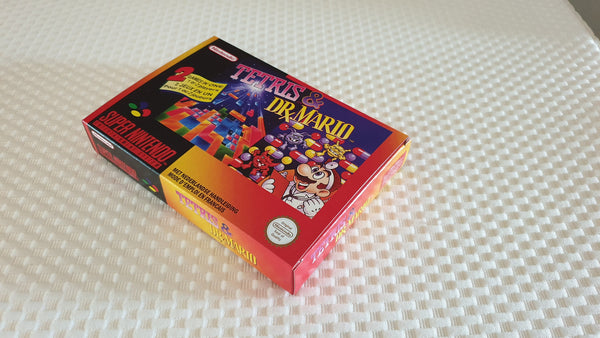 Tetris And Dr Mario SNES Super NES - Box With Insert - Top Quality – Best  Box Online