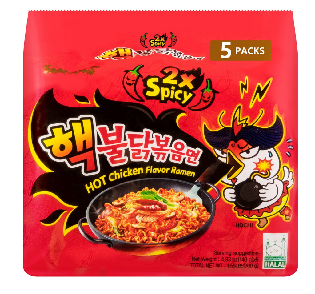 Samyang Hot Chicken Spicy Ramen Noodle Assorted Mix Buldak (Pack of 10)