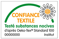 Coussin approuvé par le label Oeko-tex