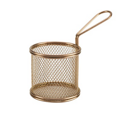 copper serving basket