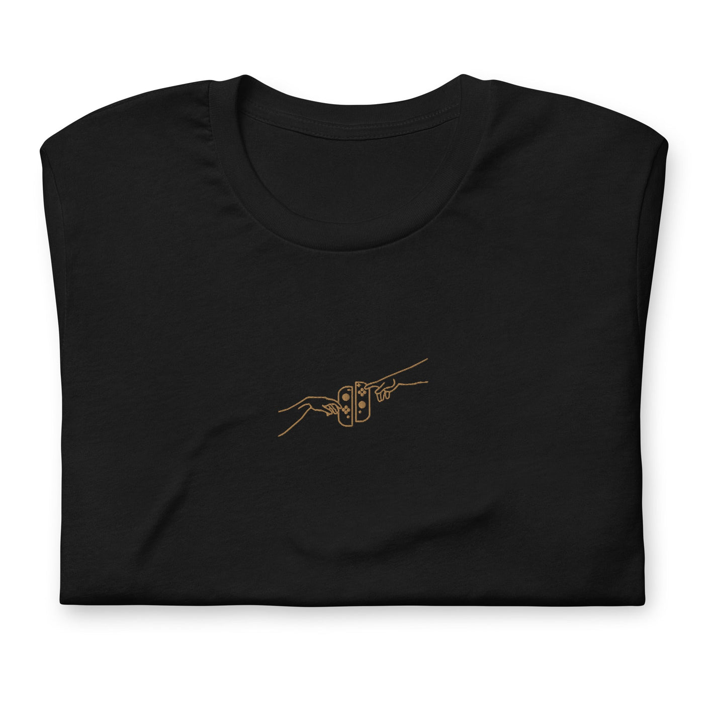 The Creation of Switch | Embroidered Unisex t-shirt | Cozy Gamer Threads and Thistles Inventory Black XS 