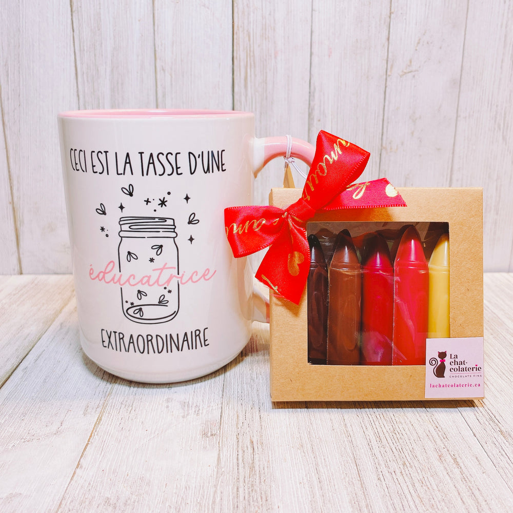 Coffret de Noël - 1 mug + 1 cuillère a chocolat chaud