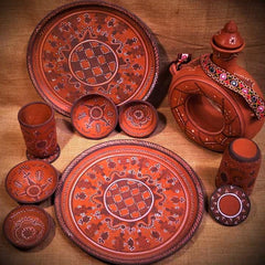kutch painter pottery dinner set