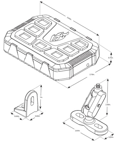 4200 Mini Controller Dimensions
