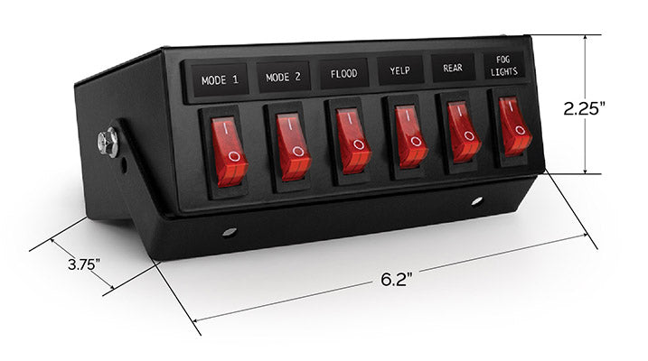 1100 6-Switch Box Dimensions